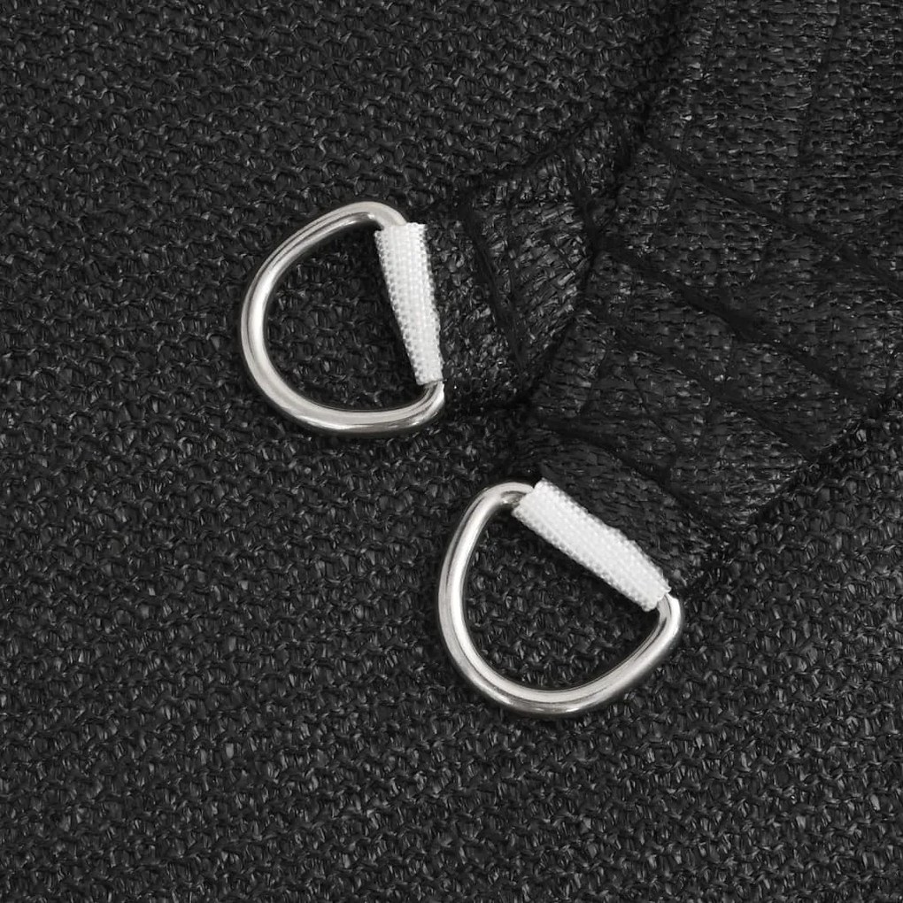 Para-sol estilo vela 160 g/m² 5x5 m PEAD preto