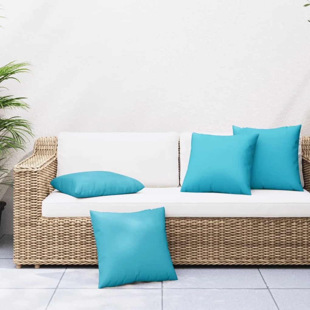Almofadas decorativas 4 pcs 60x60 cm tecido turquesa