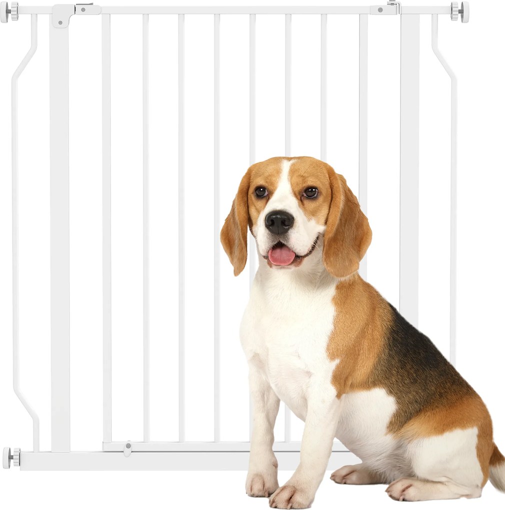 Barreira de segurança para animais de estimação, comprimento ajustável, 75-85 L x 76 cm, branca
