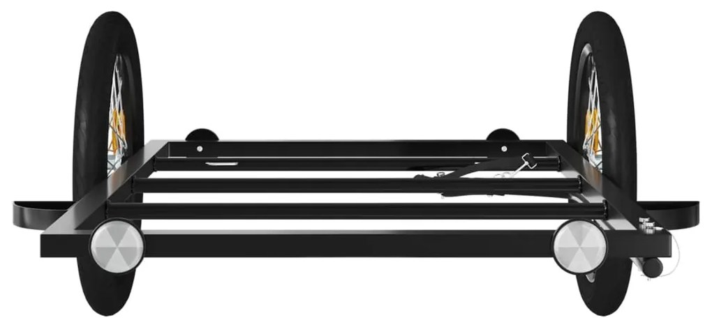 Reboque para bicicleta 135x68x37 cm ferro preto