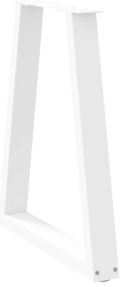 Pés para mesa de jantar em formato de V, 2 peças, branco, 60x(72-73) c