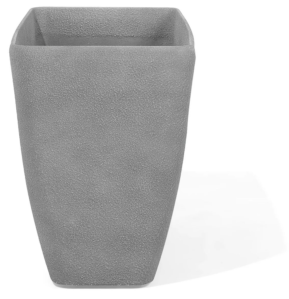 Conjunto de 2 vasos para plantas em pedra cinzenta clara 74 x 32 x 45 cm BARIS Beliani