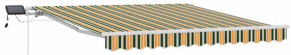 Toldo Retrátil Verde e amarelo 300 x 250 cm Verde e amarelo