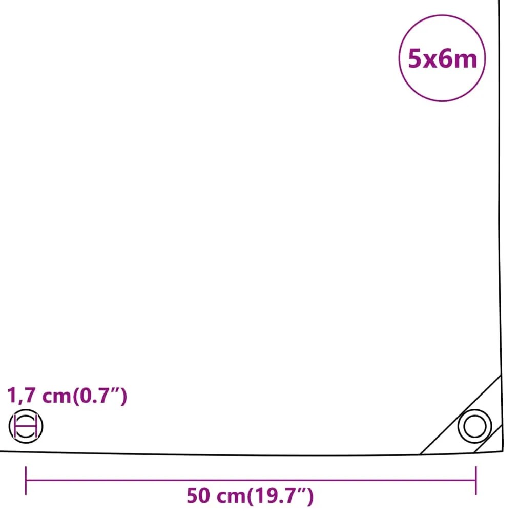 Lona 5x6 m 650 g/m² verde