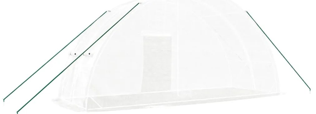 Estufa com estrutura de aço 12 m² 6x2x2,85 m branco