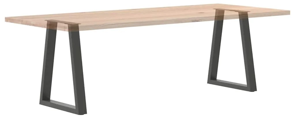 Pés para mesa de jantar em formato de V, 2 peças, antracite, 60x(72-73