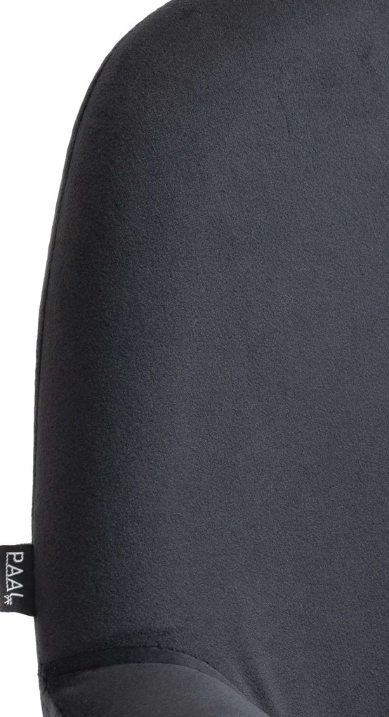 Banco de bar Braga em veludo (1 UNIDADE) com estrutura branca 51 x 89-109 x 52 cm Preto