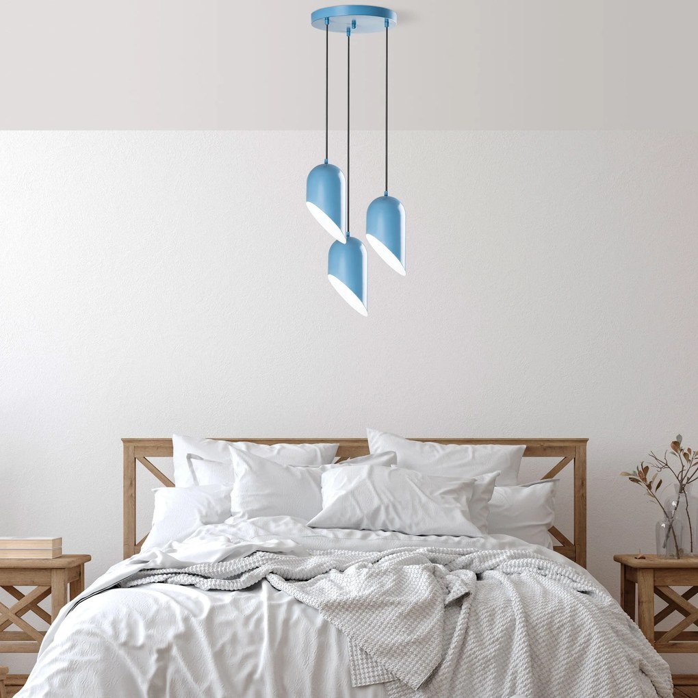 Chandelier Kesik – Azul Claro – Diâmetro 40 cm