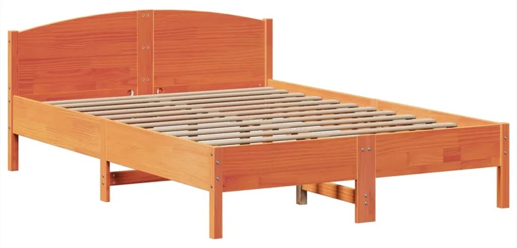 Cama com estante sem colchão 140x190 cm pinho maciço