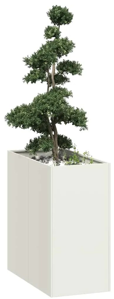 vidaXL Vaso floreira 40x80x80 cm aço branco