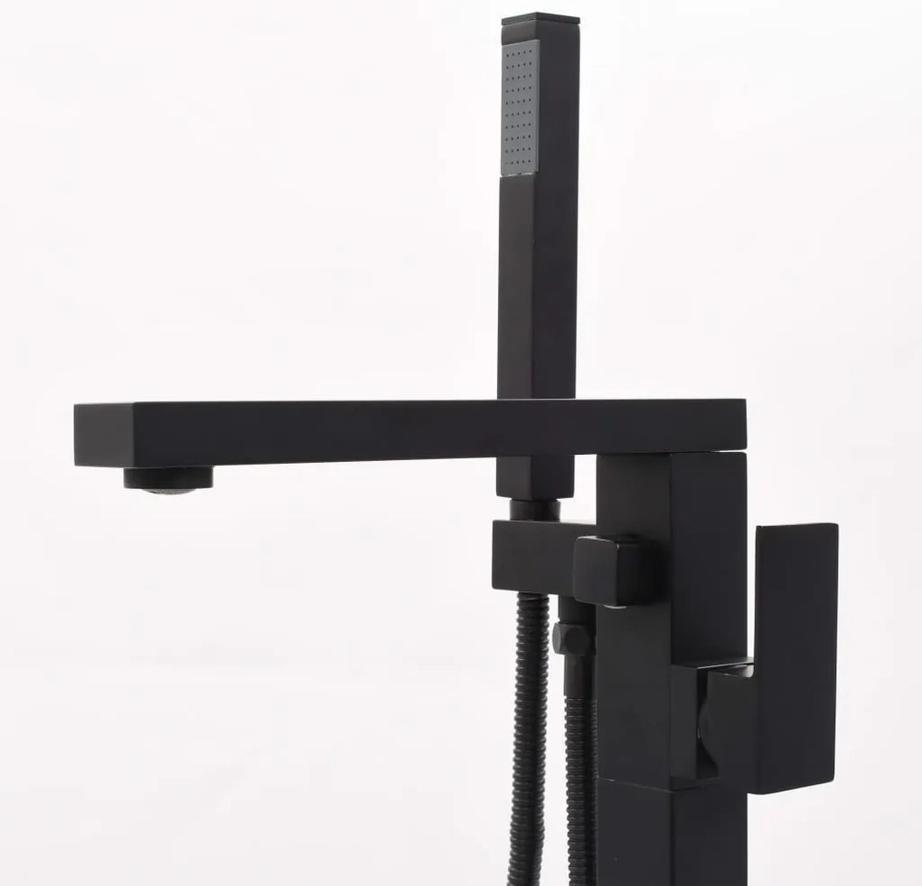 Torneira de pé para banheira aço inoxidável 90 cm preto