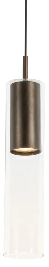 Candeeiro de suspensão moderno bronze escuro para sistema de trilhos monofásico - Iconic Lloyd