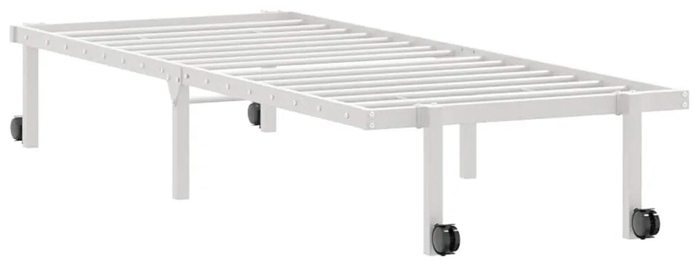 Estrutura de cama sem colchão Dobrável 75x190 cm aço branco