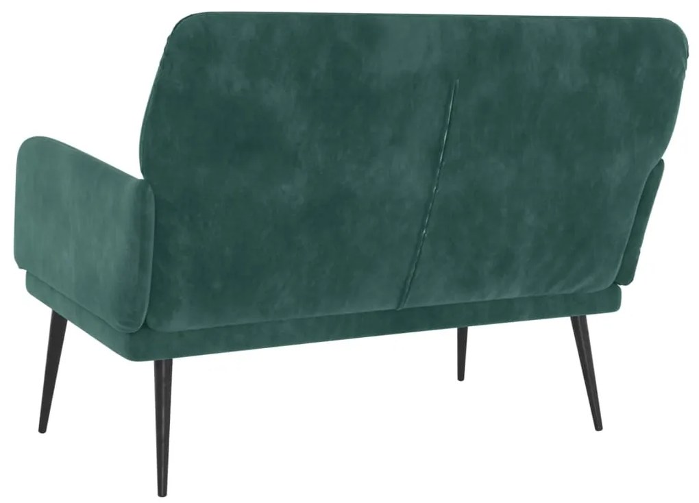 Banco 108x79x79 cm veludo verde-escuro