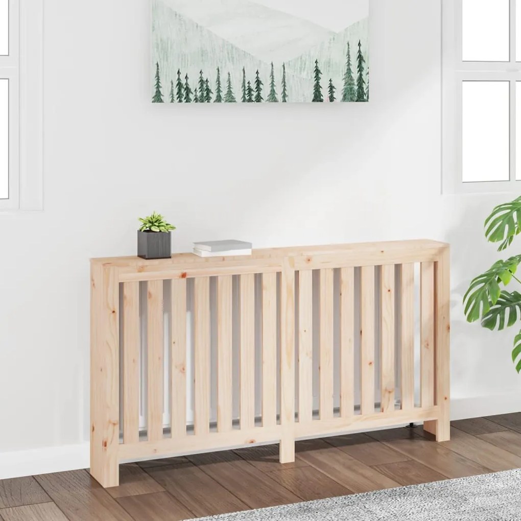 822576 vidaXL Cobertura de radiador 153 x 19 x 84 cm pinho maciço