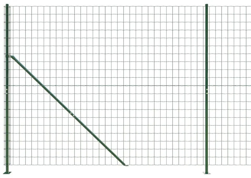 Cerca de malha de arame com flange 2,2x10 m verde