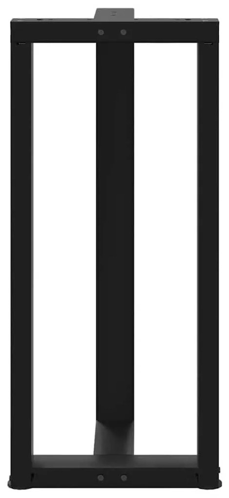 Pés de mesa de bar em forma de T, 2 peças, preto, 50x35x(90-91) cm, aç