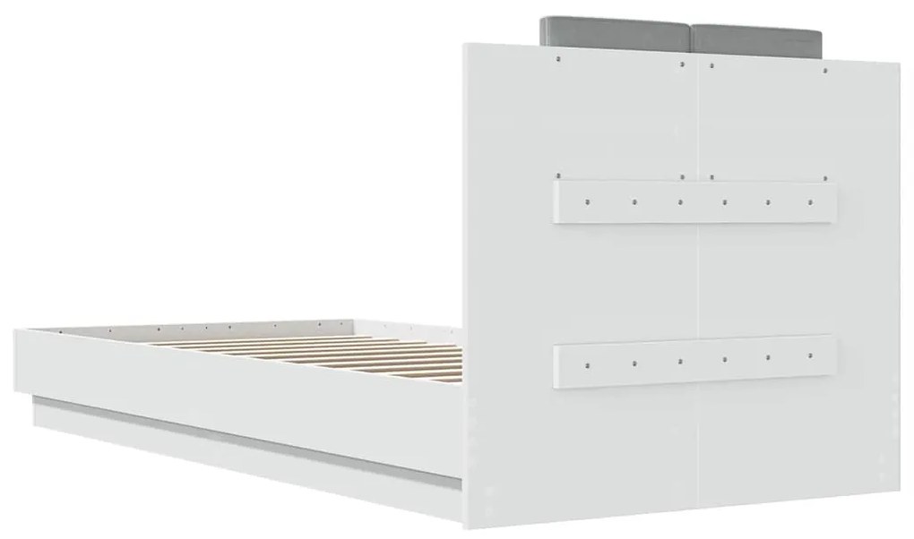 Estrutura cama c/ cabeceira 90x200 cm derivados madeira branco