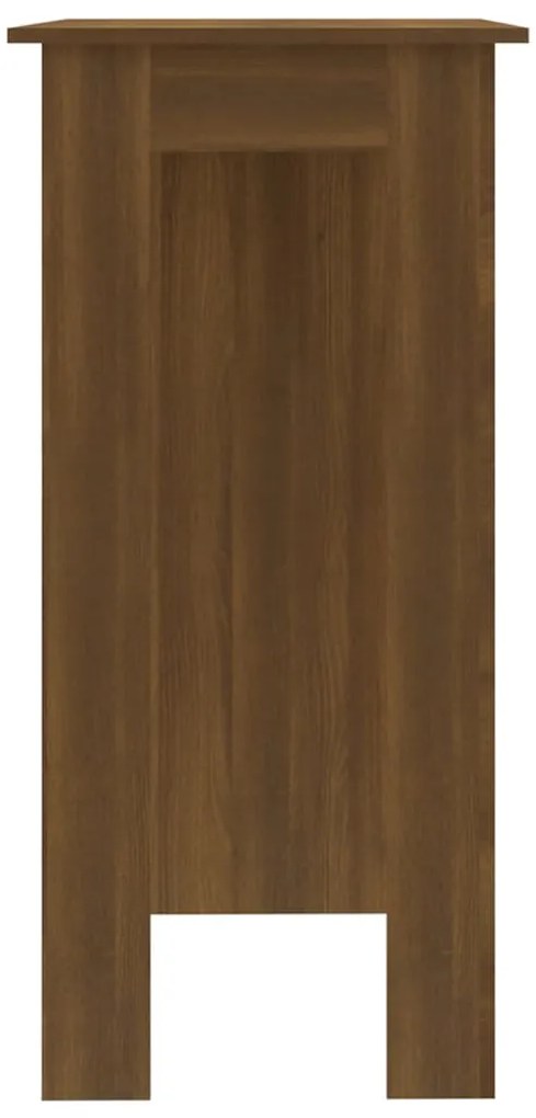 Mesa de bar c/ prateleiras derivados madeira carvalho castanho