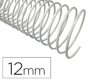 Espiral Q-Connect Metálica Branco 64 5:1 12 mm 1 mm Caixa de 200 Unidades