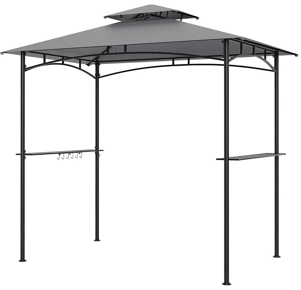 Guarda-sol solar de 290 cm com 96 luzes LED e 9 modos - bege