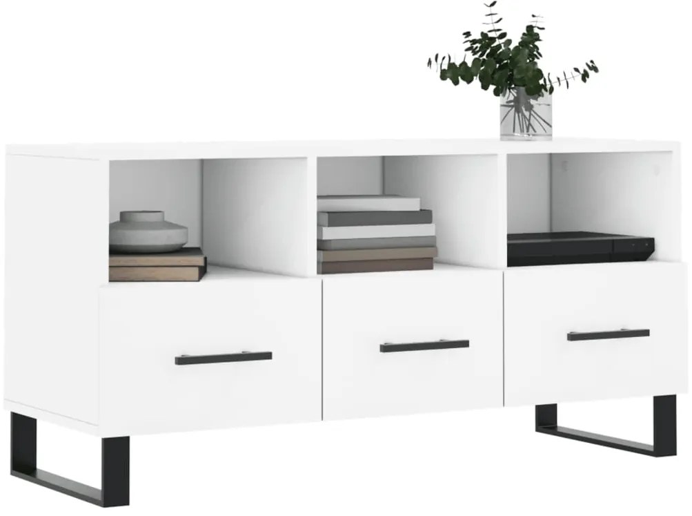 Móvel de TV 102x36x50 cm derivados de madeira branco