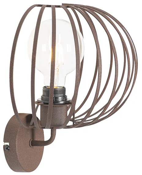 Candeeiro de parede design castanho ferrugem 30 cm - Johanna Design