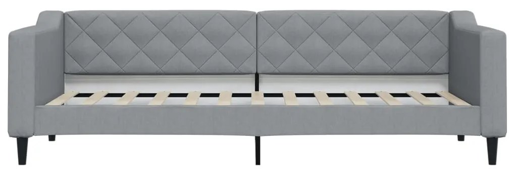 Sofá-cama 80x200 cm tecido cinzento-claro