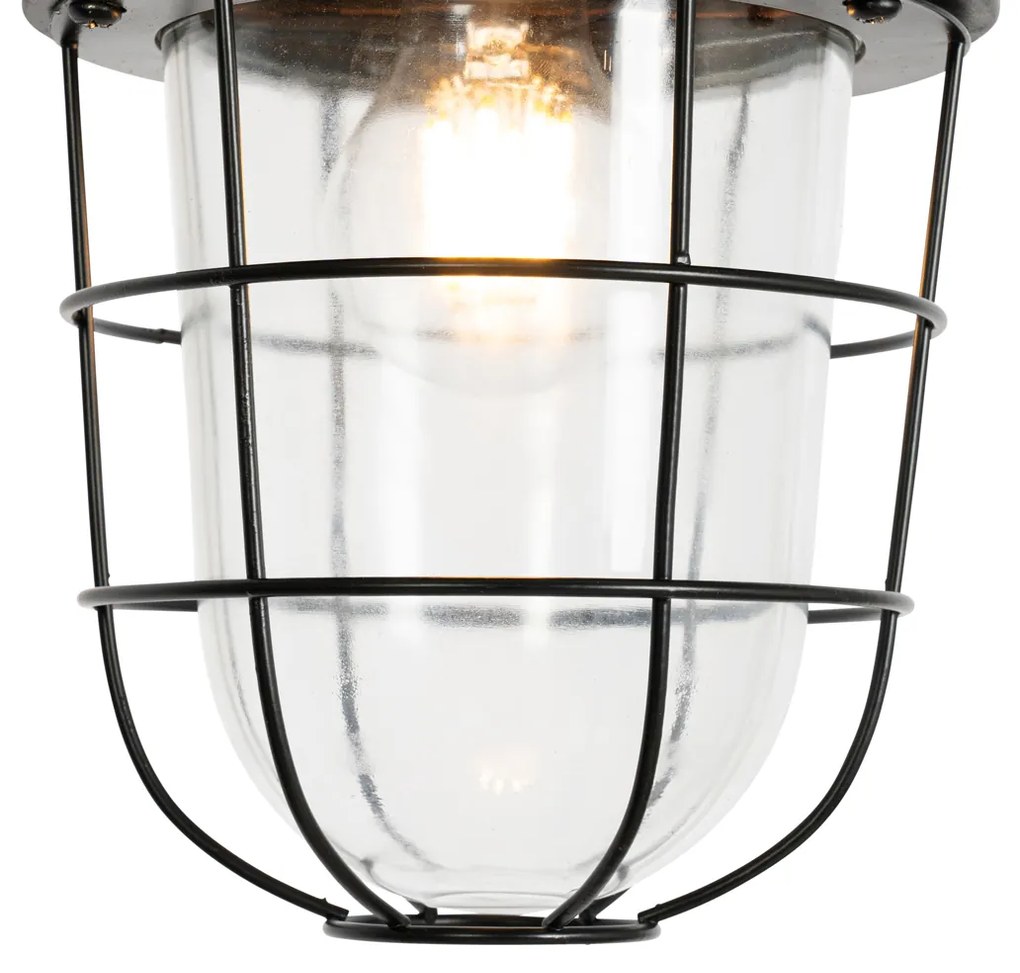 Conjunto de 3 Pendentes Industriais Pretos - Cabin