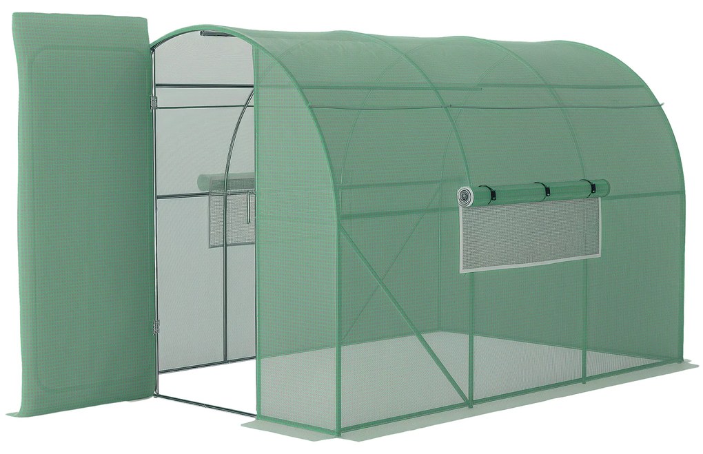 Estufa Tipo Túnel 300x200x200 cm com Porta e Janelas Estufa de Jardim