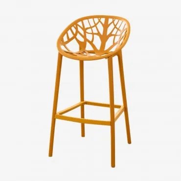 Banqueta Alta De Polipropileno Ores Mostaza & ↑65 Cm - Sklum