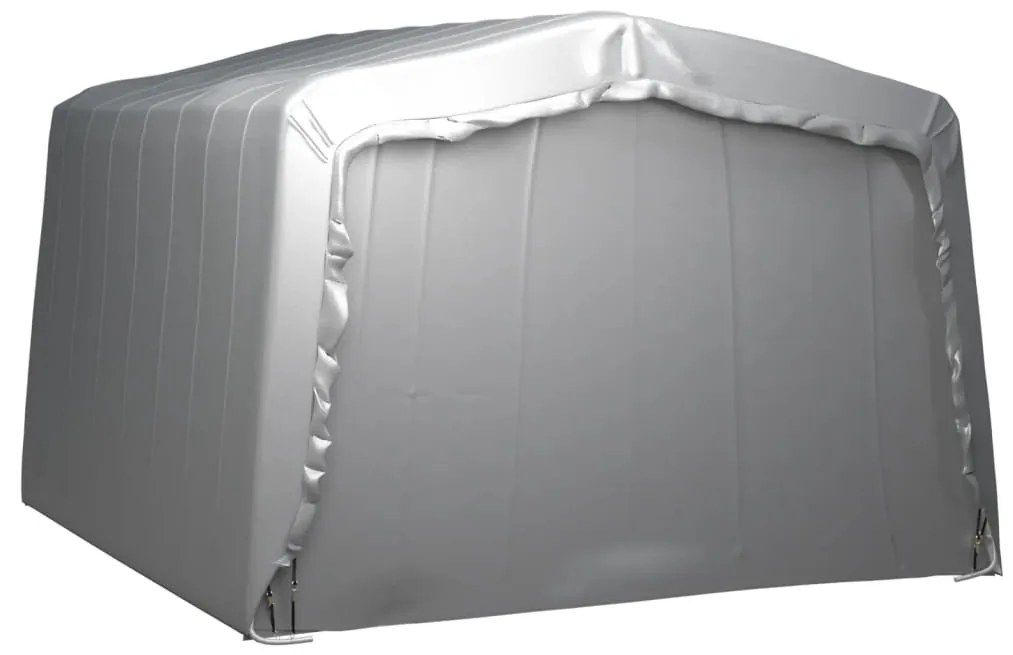 Tenda de armazenamento 370x370 cm aço cinzento