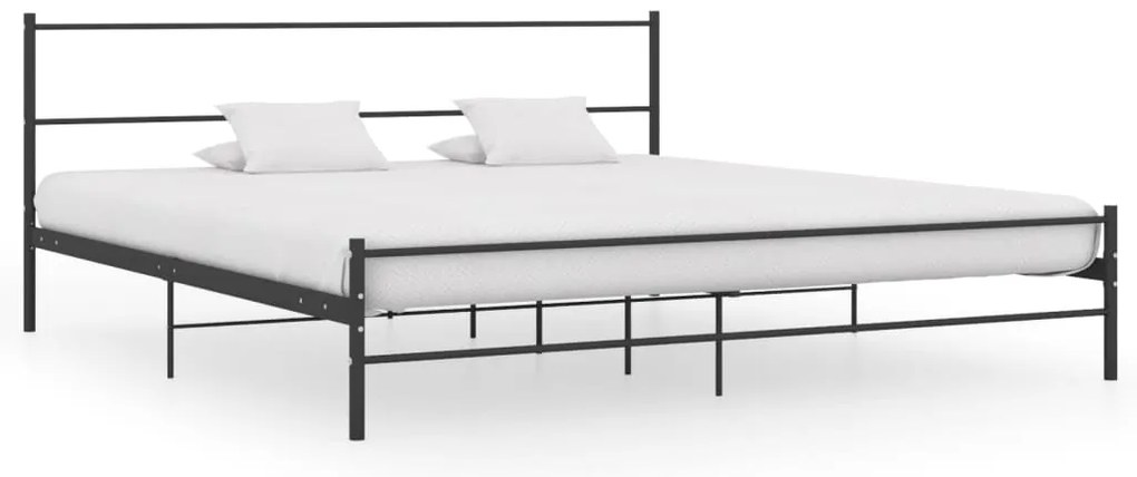 Estrutura de cama 180x200 cm metal preto