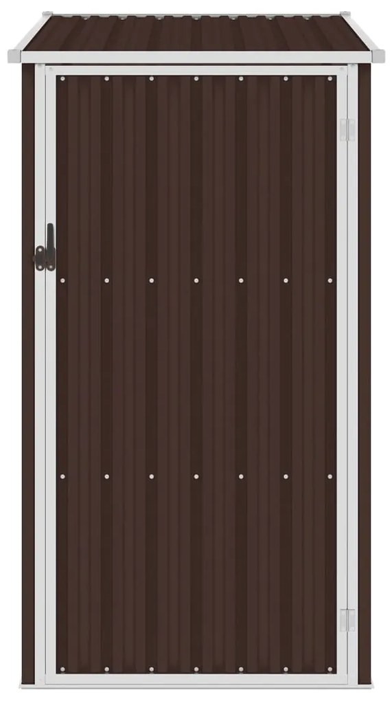 Abrigo de jardim 87x98x159 cm aço galvanizado castanho