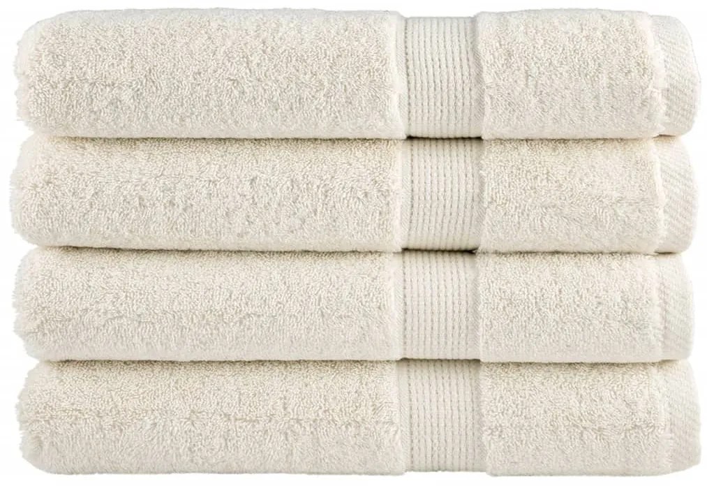 vidaXL Toalhas de sauna premium SOLUND 4 pcs 80x200 cm 600 gsm creme