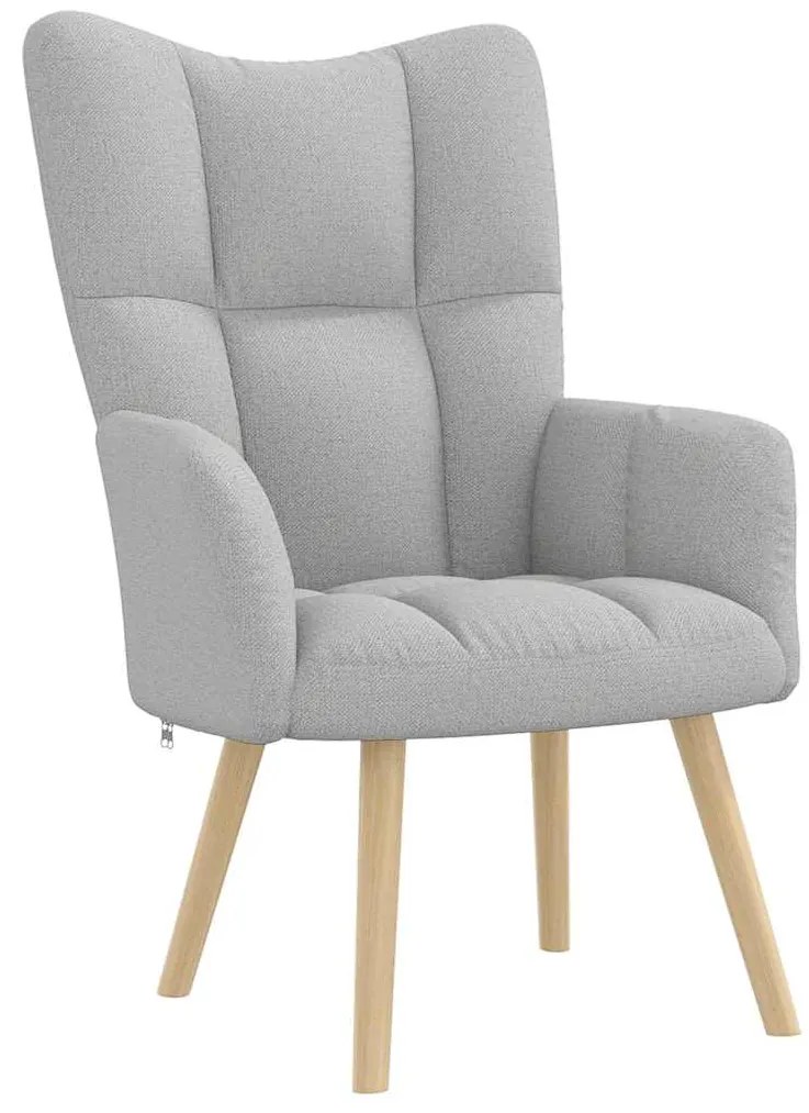 vidaXL Cadeira de descanso tecido cinzento nuvem