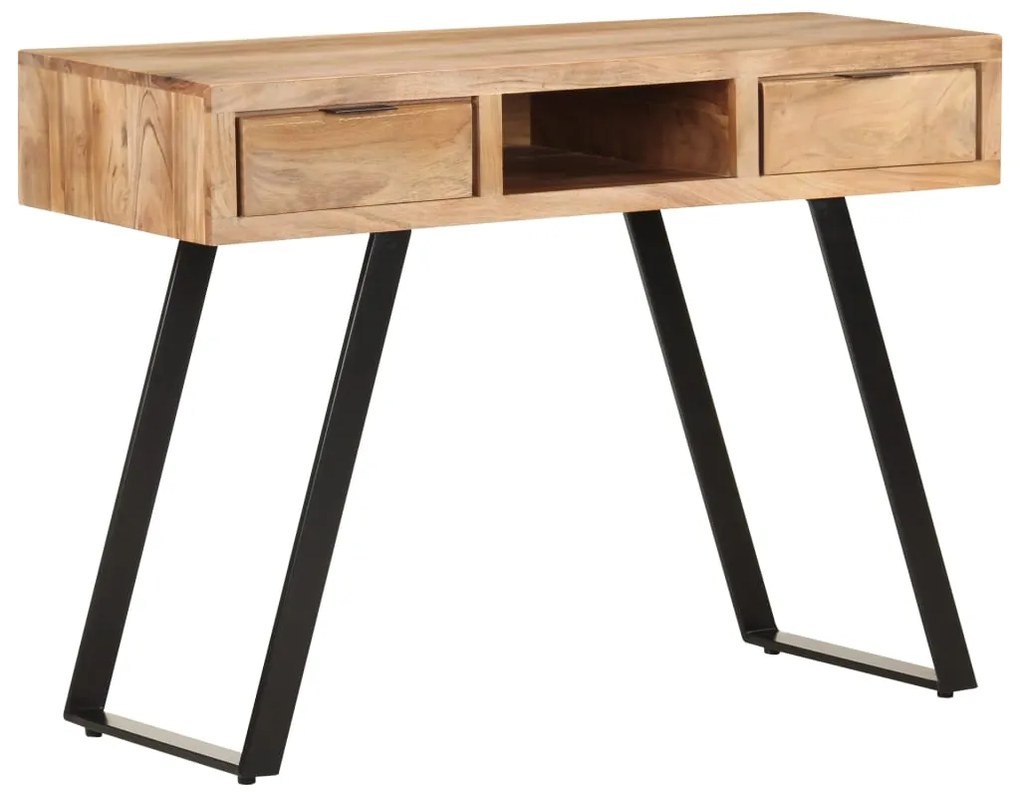 Secretária 107x45x79 cm acácia maciça com arestas vivas