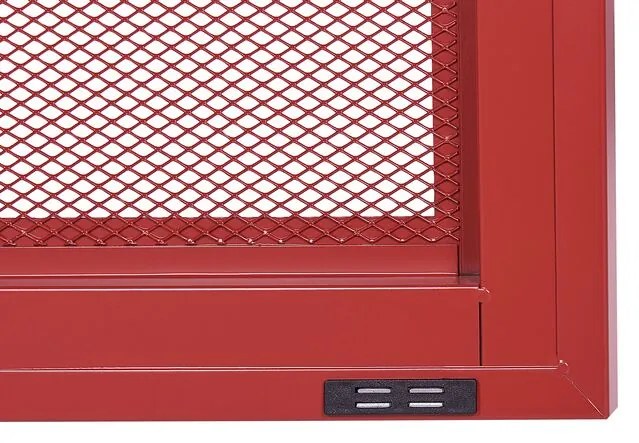 Aparador com 2 portas em metal vermelho WAKATIPU Beliani
