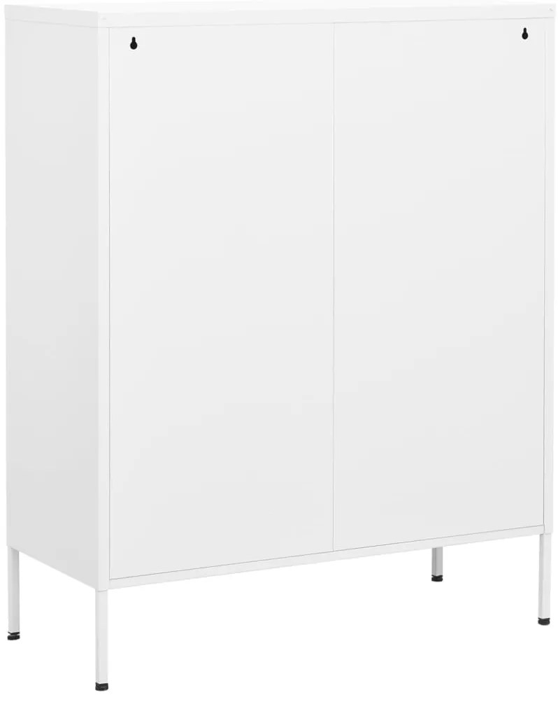 Armário de arrumação aço 80x35x101,5 cm branco