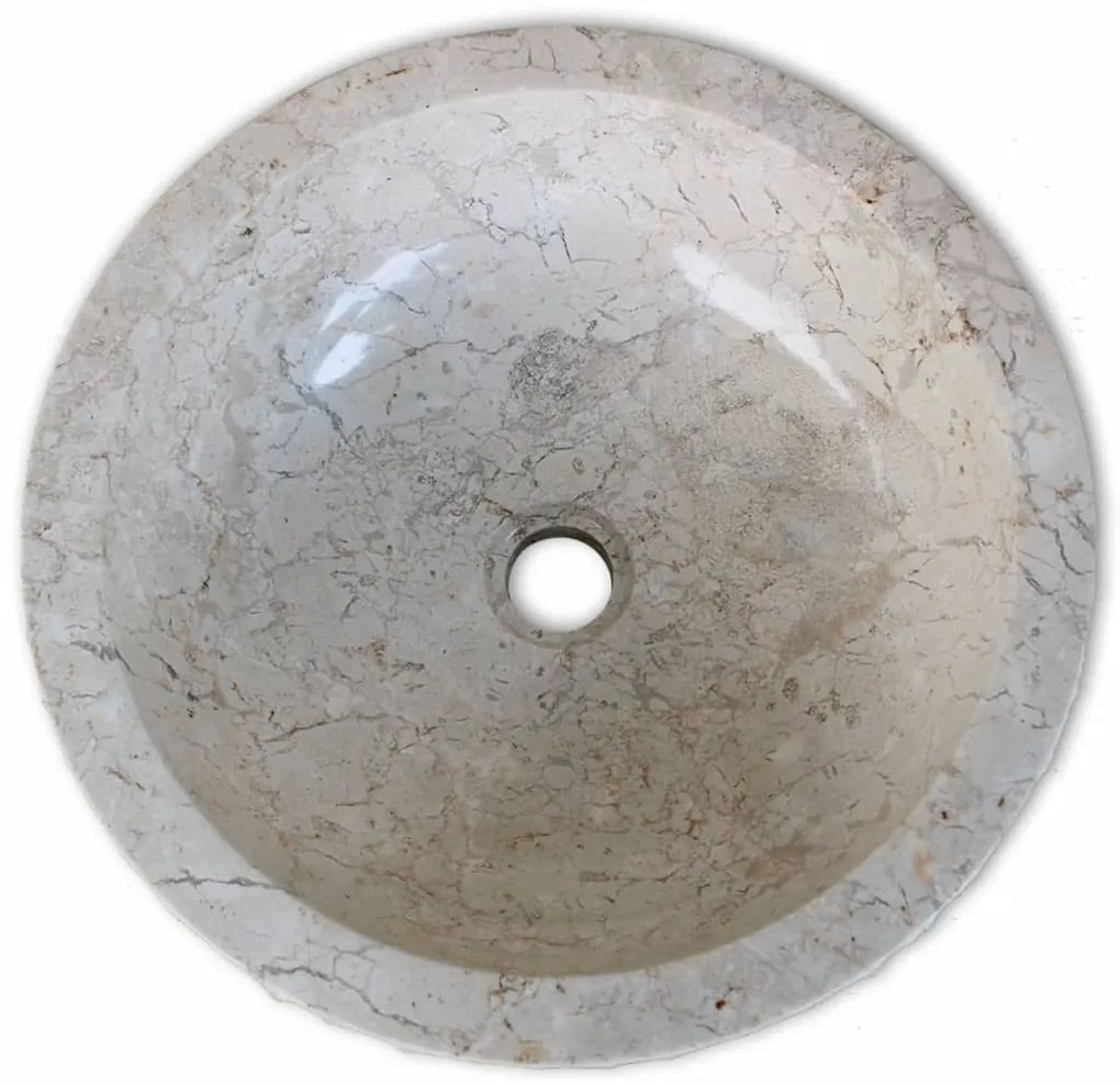 Lavatório em mármore 40 cm creme