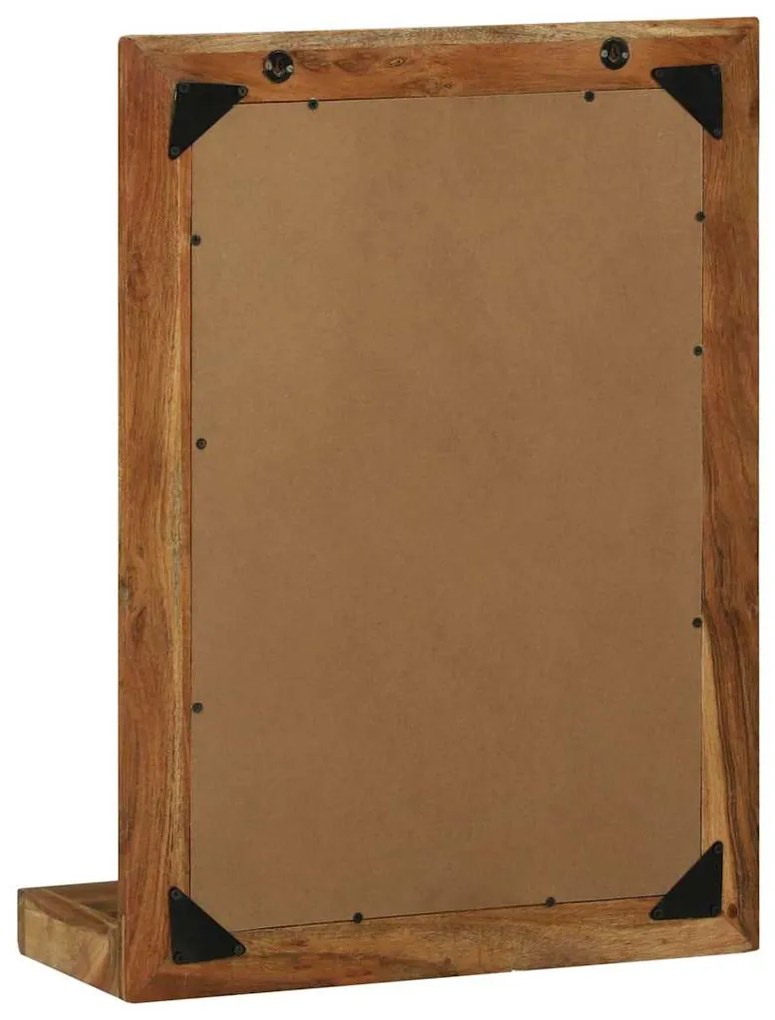 Espelho de Banheiro 50x22x70 cm Madeira Sólida de Acácia