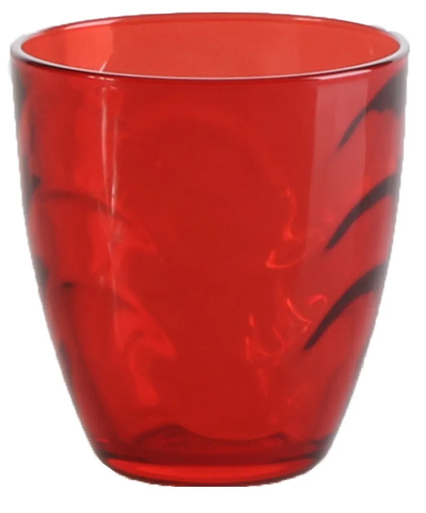 Copo Vidro Wave Vermelho 28cl