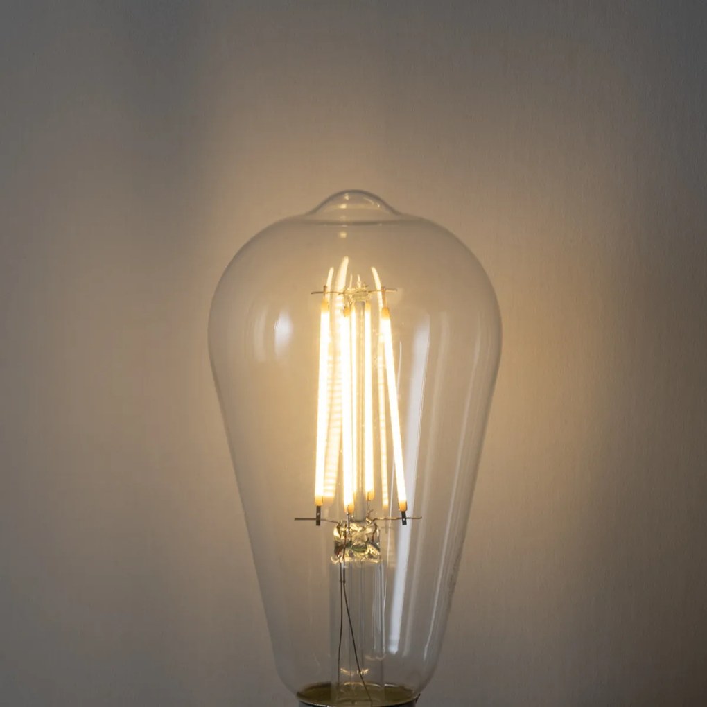 Conjunto de 5 E27 3-staps dimbaar LED lamp ST64 clear 6W 700 lm 2700K