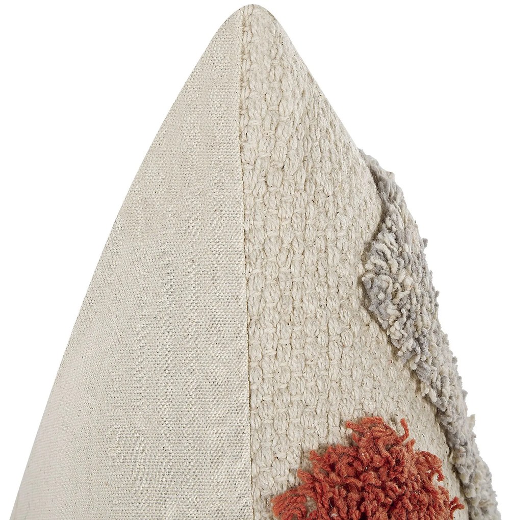 Almofada decorativa tufada em algodão multicolor 45 x 45 cm BREVIFOLIA Beliani