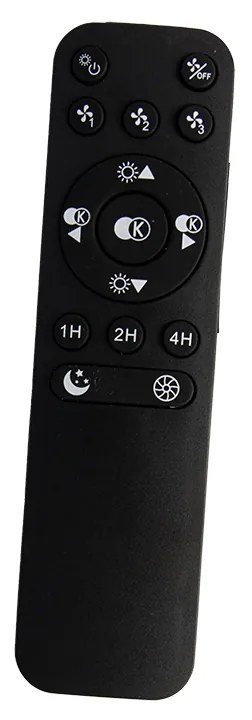 Controle remoto e receptor para fãs Emily
