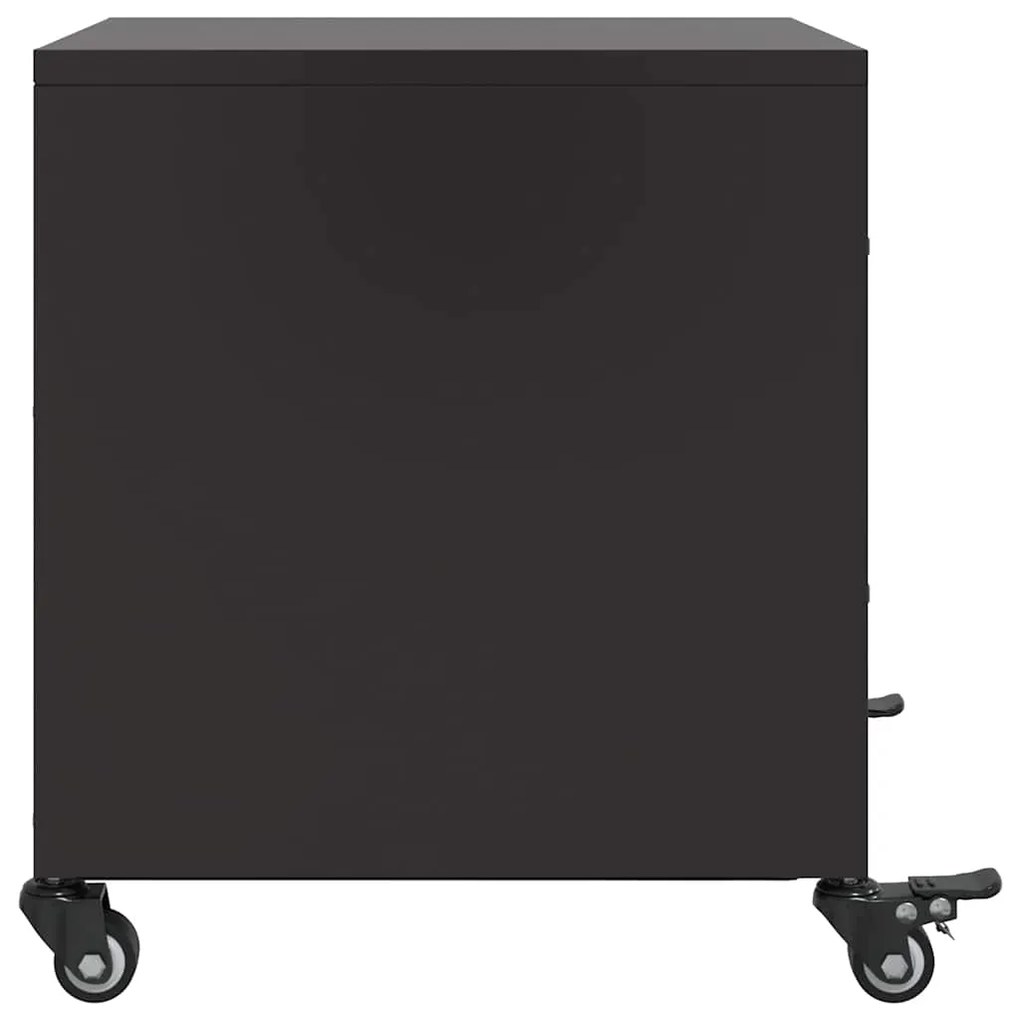 Mesas de cabeceira 2 pcs 36x39x43,5 cm aço preto