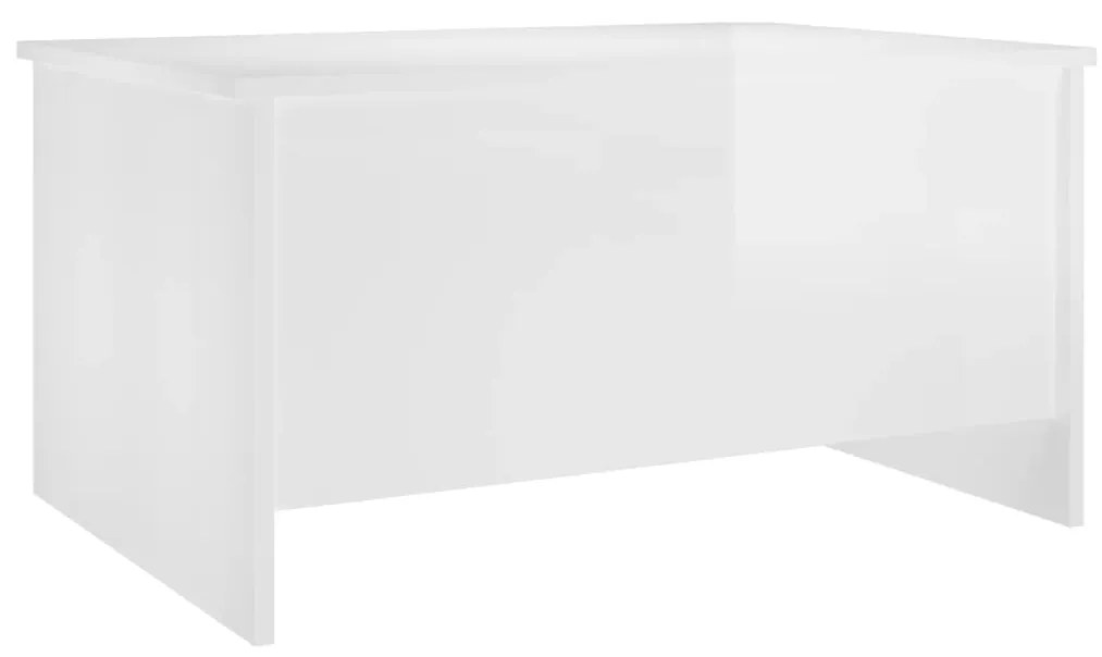 Mesa de Centro Beira Elevatória de 80 cm - Branco Brilhante - Design M