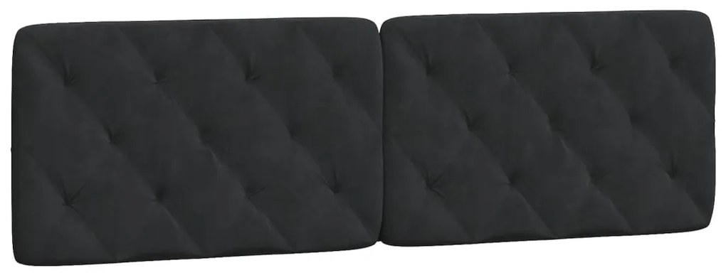 Estrutura de cama sem colchão 160x200 cm veludo preto
