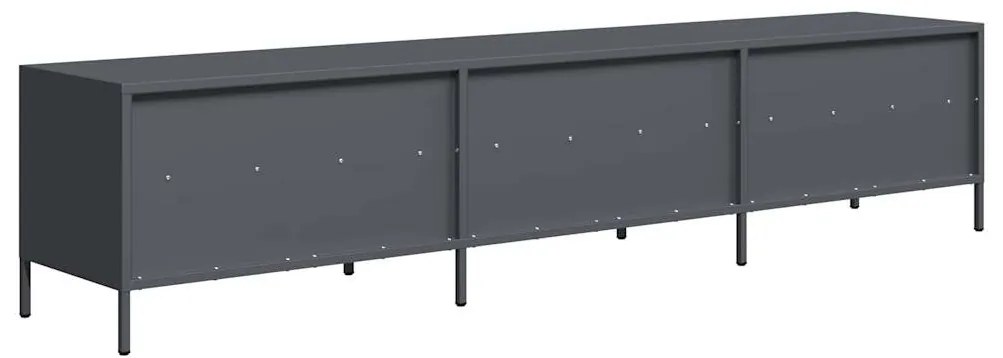 Móvel de TV 202x39x43,5 cm aço laminado a frio antracite