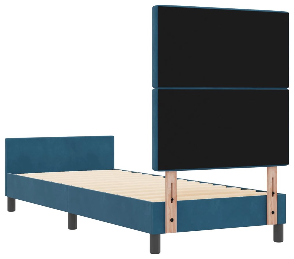 Cama vidaXL Azul Escuro 80x200 cm Veludo